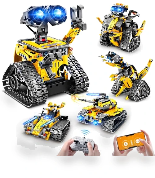 Robot Building Toys for Kids - 5 in 1 Remote & APP Controlled Building Set — Construction Kits, HOGOKIDS