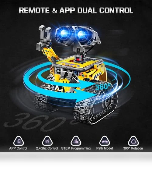 Robot Building Toys for Kids - 5 in 1 Remote & APP Controlled Building Set — Construction Kits, HOGOKIDS