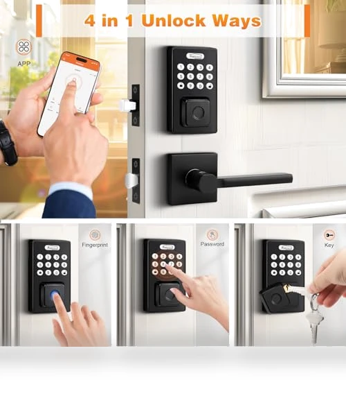 Smart Door Lock with Handle Lever — Smart Home Security, Probrico