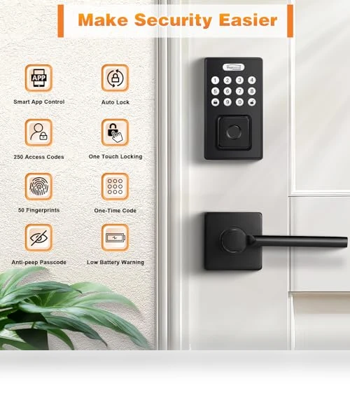 Smart Door Lock with Handle Lever — Smart Home Security, Probrico