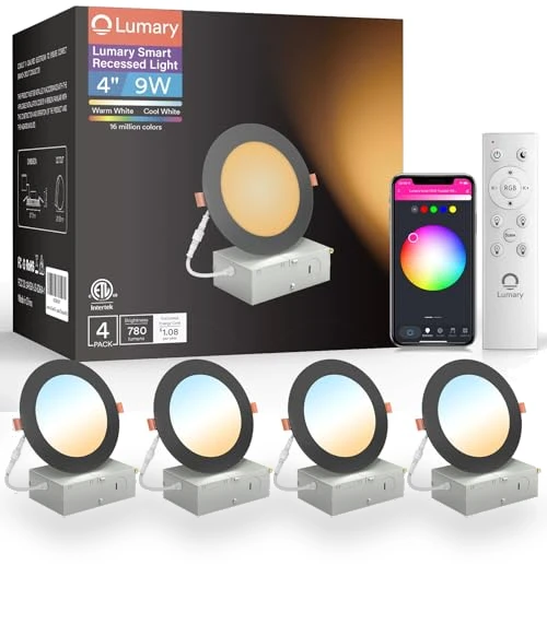 Smart Recessed Lighting 4 Inch — LED, Lumary