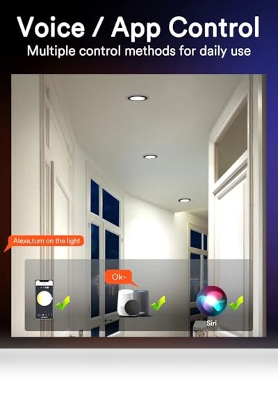 Smart Recessed Lighting 4 Inch — LED, Lumary