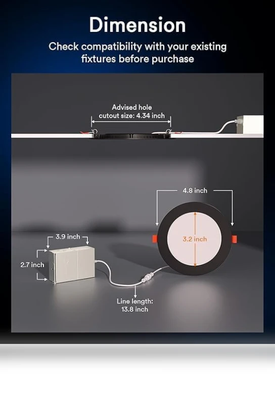 Smart Recessed Lighting 4 Inch — LED, Lumary