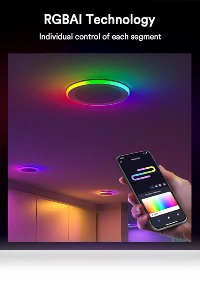 Smart Recessed Lighting with Gradient Accent and Night Ring — Recessed Lighting, Lumary