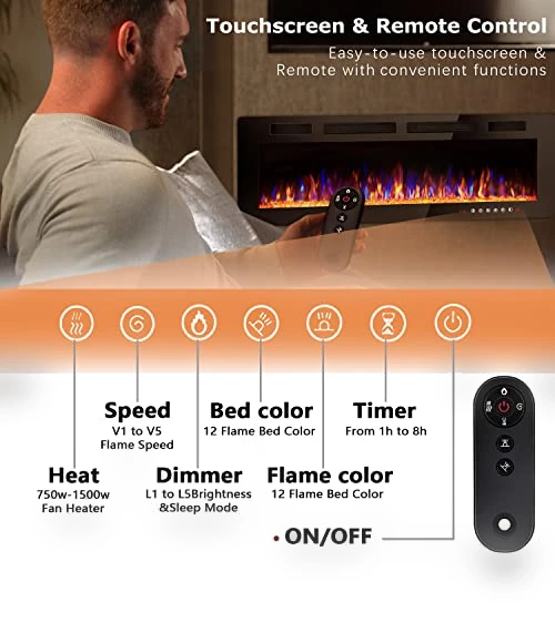 Ultra-Thin Electric Fireplace — Electric Heating Solutions, VITESSE