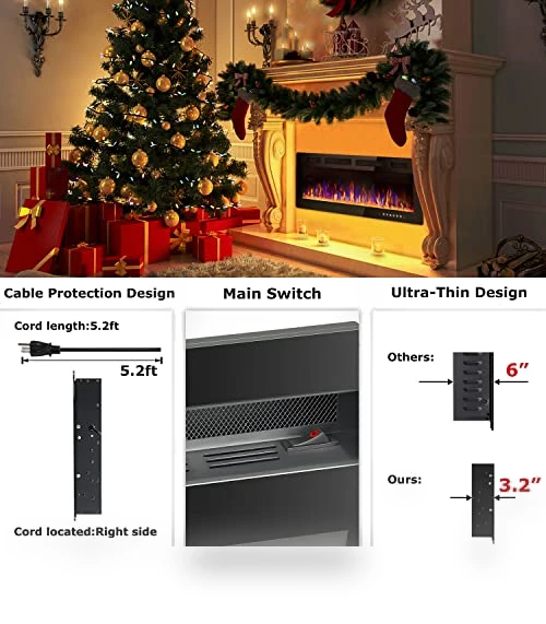 Ultra-Thin Electric Fireplace — Electric Heating Solutions, VITESSE