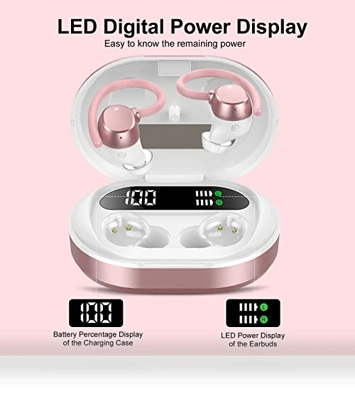 Wireless Earbuds with Dual LED Display — In-Ear Headphones, SPRTOYBAT