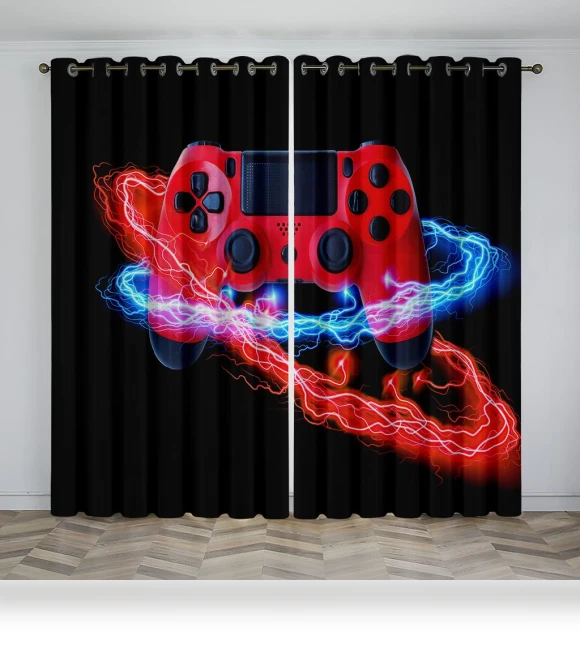 Kids Gaming Controller Curtains — Kids' Décor, A Family Of Home Textiles