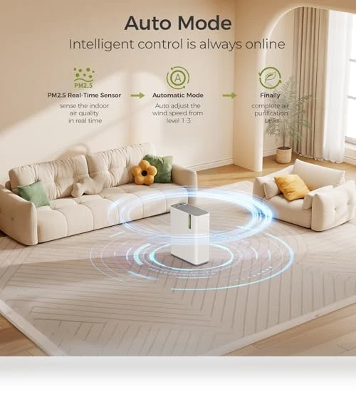Smart WiFi Air Purifier with Humidifier — Air Moisturizers, Dhyala