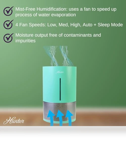 Aspire 4.8L Evaporative Humidifier — Air Moisturizers, Hunter