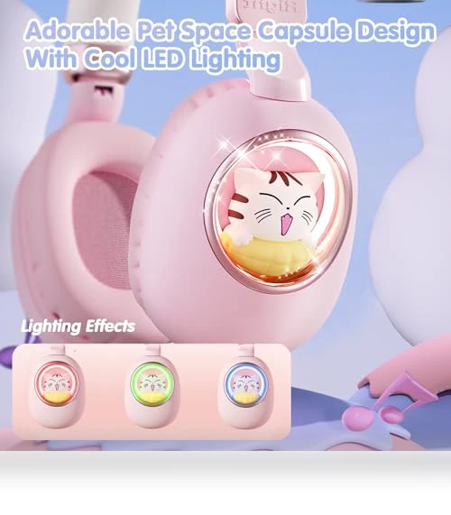 Cat Ear Bluetooth Headphones for Kids — In-Ear Headphones, esonstyle