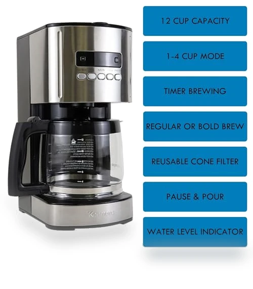 Drip Coffee Maker - 12 Cup Programmable Cafe Machine — Coffee Makers, Kenmore