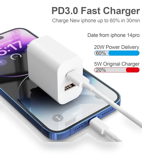 Dual Port Fast Charger Block 2-Pack with Cables — Chargers, YYDBS