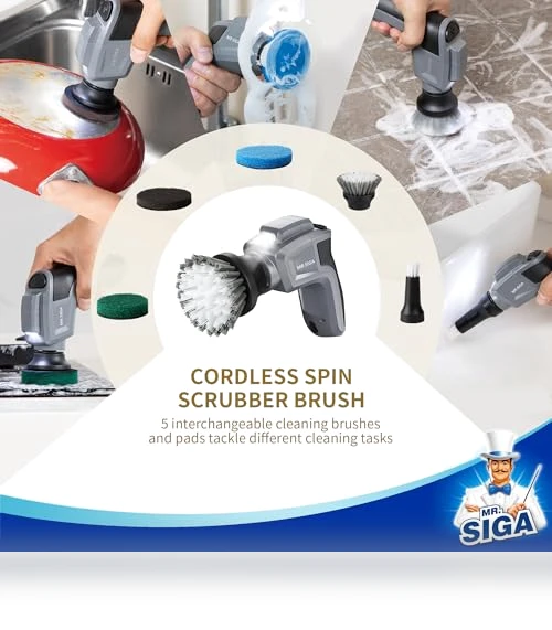 Electric Spin Scrubber — Brushes, MR.SIGA