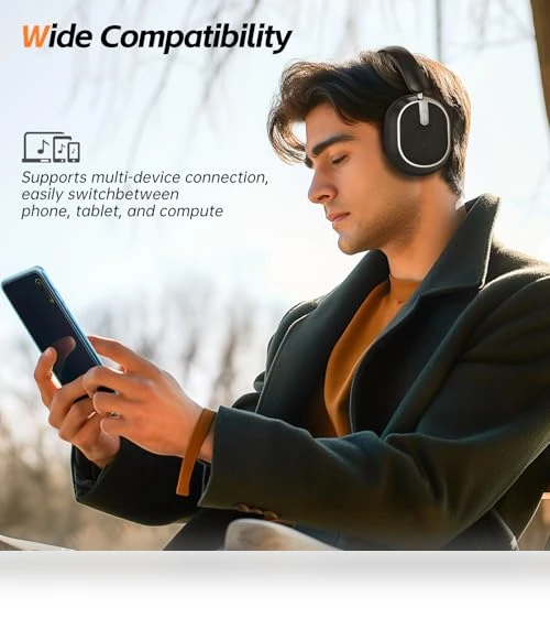 Hybrid Active Noise Cancelling Headphones — Over-Ear Headphones, Sisism