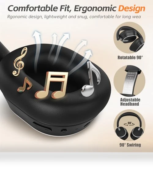 Hybrid Active Noise Cancelling Headphones — Over-Ear Headphones, Sisism