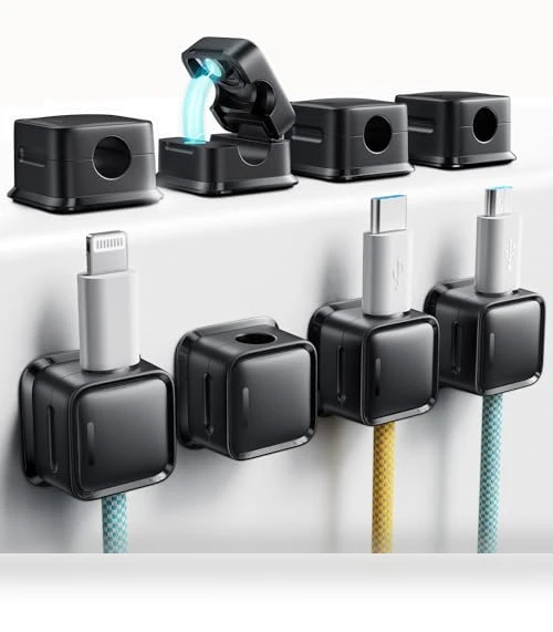 Magnetic Desk Cable Clips Organizer — Cable Organizers, smofish