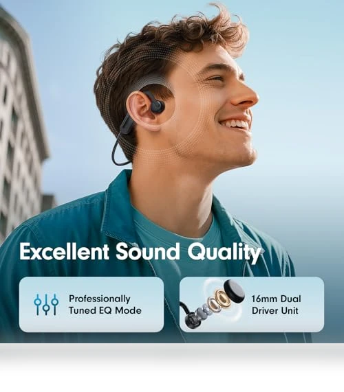 Open Ear Bluetooth Headphones — In-Ear Headphones, Qyzue