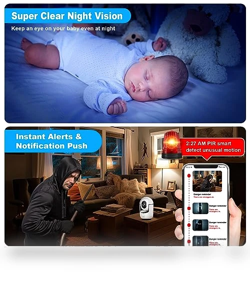 Pan/Tilt Security Camera — Baby Monitors, Cloarks
