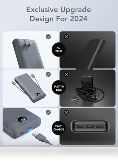 Portable Charger Power Bank 20000mAh — Chargers, VRURC