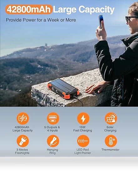 Portable Charger with Built-in Cables and Thermometer — Chargers, GOODaaa