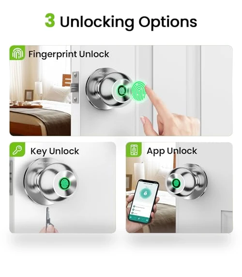 Smart Fingerprint Door Lock — Biometric Security, GHome Smart