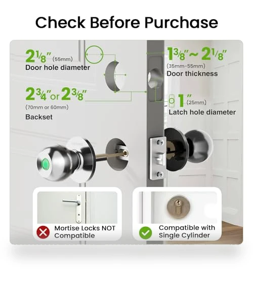 Smart Fingerprint Door Lock — Biometric Security, GHome Smart