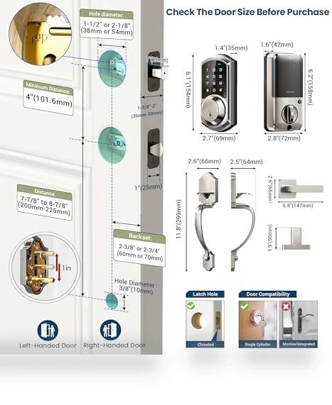 Smart Front Door Lock Set — Smart Home Security, Veise