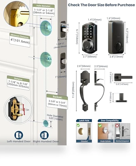 Smart Front Door Lock Set — Smart Home Security, Veise