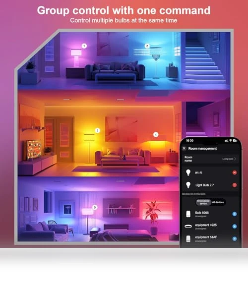 Smart Light Bulbs 2 Pack — LED, FRIDEKO HOME