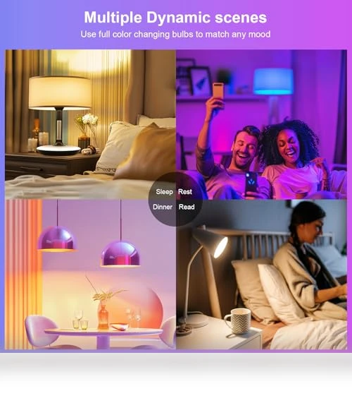 Smart Light Bulbs 2 Pack — LED, FRIDEKO HOME