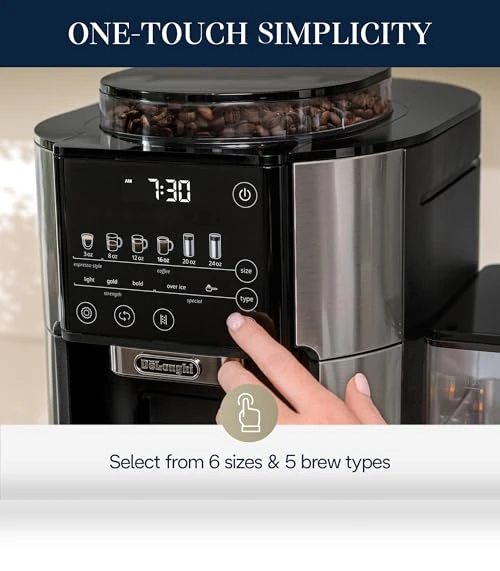 True Brew Drip Coffee Maker — Electric Blade Coffee Grinders, De'Longhi