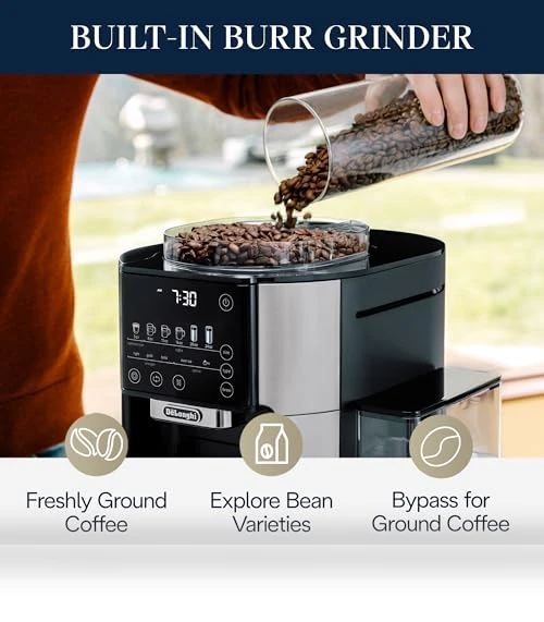 True Brew Drip Coffee Maker — Electric Blade Coffee Grinders, De'Longhi
