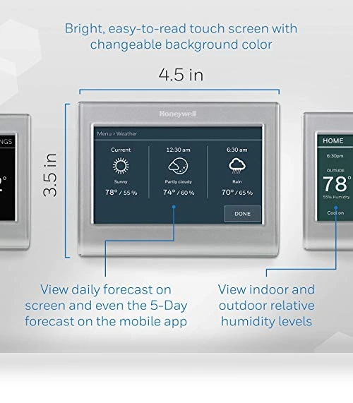 Wi-Fi Smart Color Thermostat — HVAC Controls, Honeywell Home