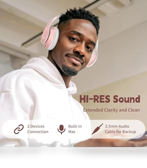 Wireless Bluetooth Headphones Over Ear — Over-Ear Headphones, Glynzak