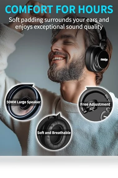Wireless TV Headphones for Seniors — In-Ear Headphones, cwuiga