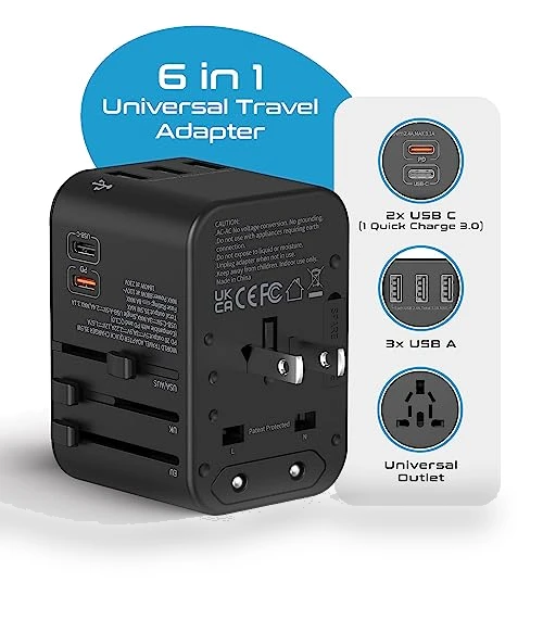 World International Travel Plug Adapter — Power Solutions & Surge Protection, Ceptics