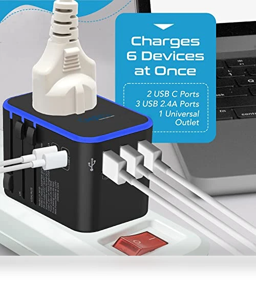 World International Travel Plug Adapter — Power Solutions & Surge Protection, Ceptics