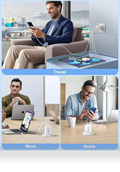 40W 4-Port USB C Wall Charger — Chargers, BECHAGE
