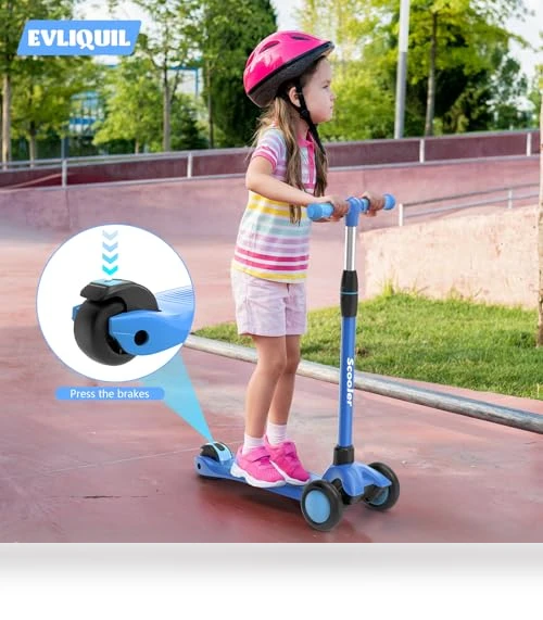 Adjustable Height Kick Scooter with Removable Seat — Push Scooters, EVLIQUIL