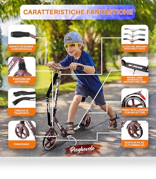 Adjustable Kick Scooter — Push Scooters, Hurtle