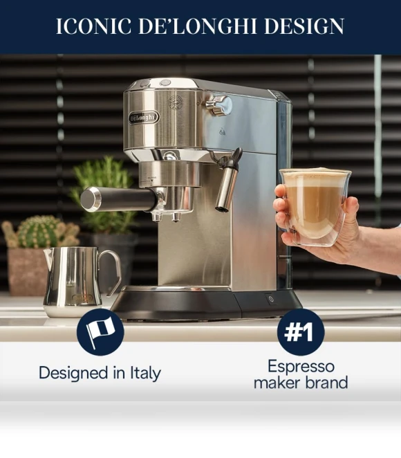 Dedica Espresso Machine — Coffee & Espresso Combos, De'Longhi