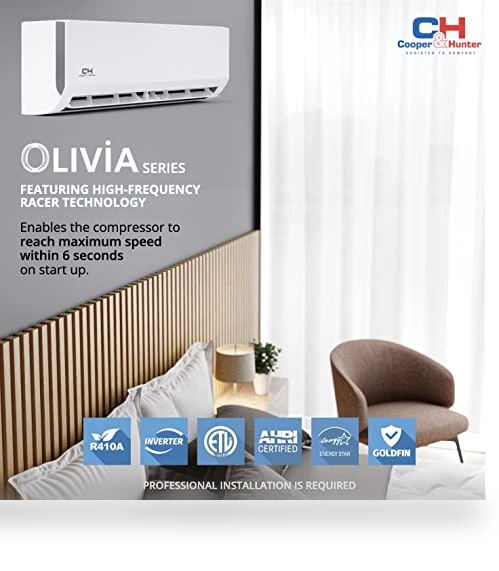 Dual Zone Wall Mount Ductless Mini Split A/C Air to Air Inverter Heater — Split-System, Cooper & Hunter