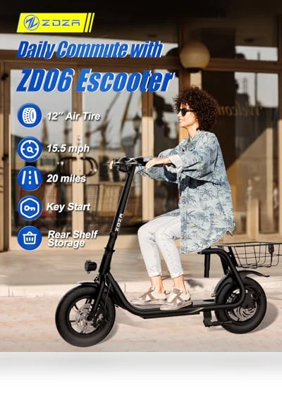 Electric Scooter with Seat — Electric Self-Balancing Scooters, ZDZA