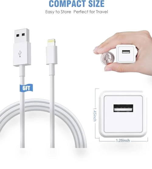 Fast Charging USB Wall Charger with Lightning Cable — Chargers, Curvologys
