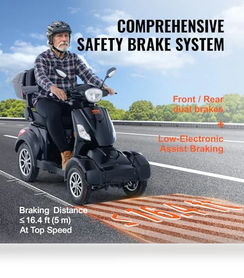 Heavy Duty 4-Wheel Mobility Scooter — Electric Self-Balancing Scooters, VEVOR
