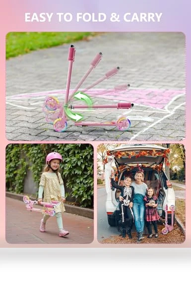 Kids Kick Scooter with LED Light Up — Push Scooters, Guwph