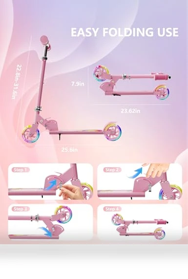 Kids Kick Scooter with LED Light Up — Push Scooters, Guwph