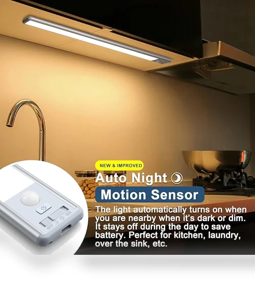 Motion Sensor LED Under Cabinet Lighting — Under-Cabinet Mounts, Reoshine