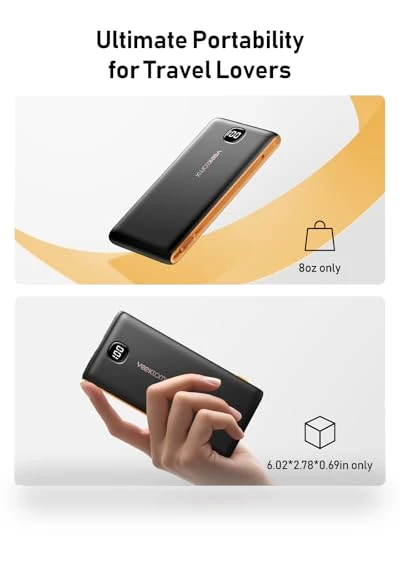 Portable Charger Power Bank with Built-in Cables and Wall Plug — Chargers, VEEKTOMX